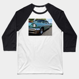 Turquoise Classic Car in Cuba Baseball T-Shirt